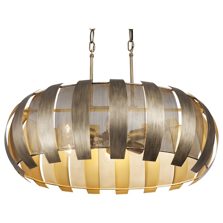 Varaluz Sawyers Bar 6-Lt Linear Pendant - Havana Gold 287N06HG